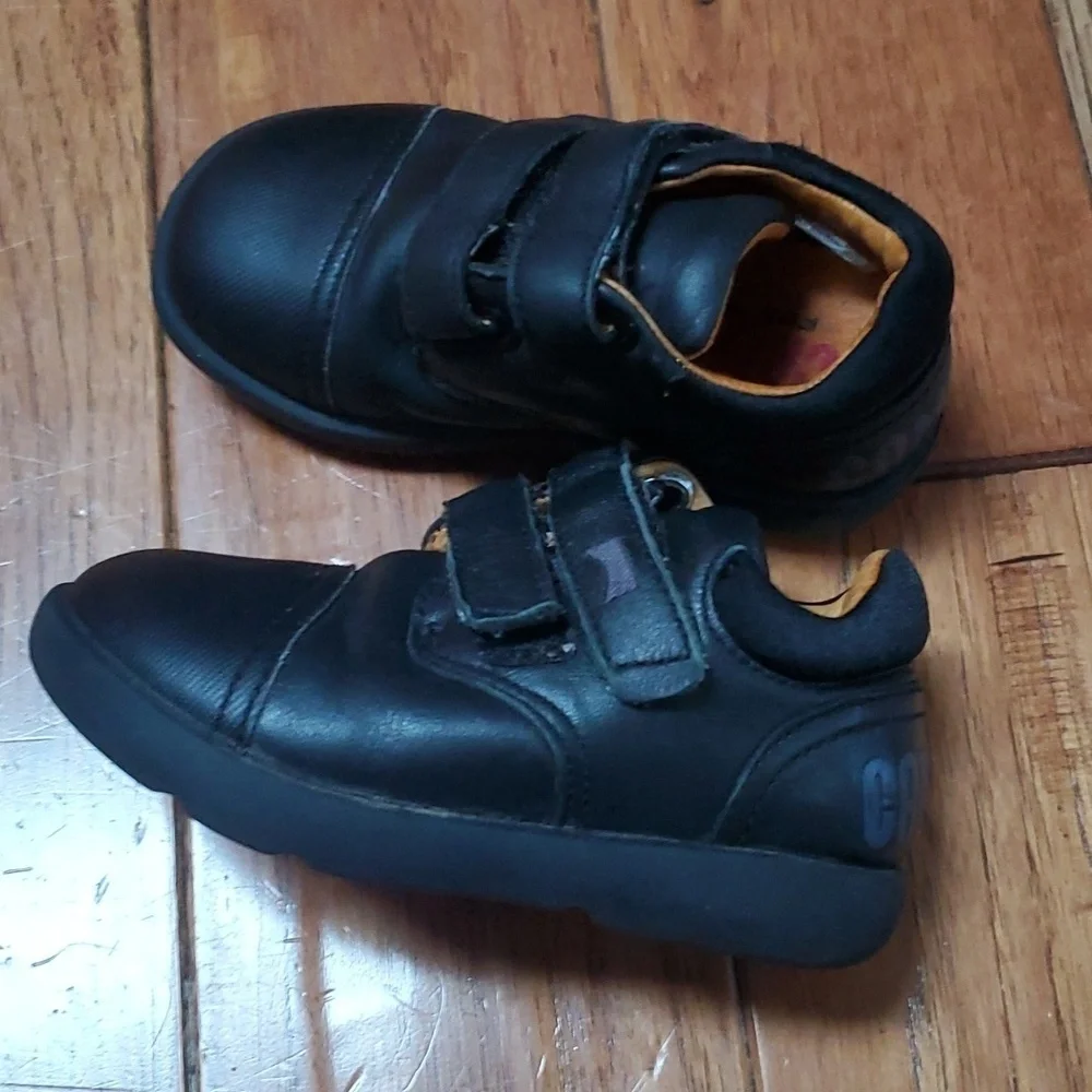 Camper black kids dress shoes